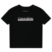 Calvin Klein Baby Unisex T-Shirt Zwart