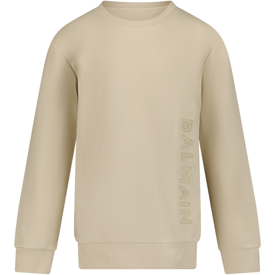 Balmain Kinder Unisex Trui Beige 6Y