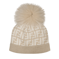 Fendi Baby Unisex Muts Licht Beige 3 mnd