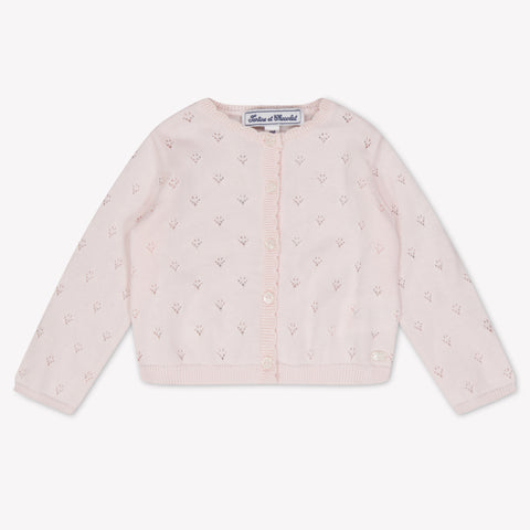 Tartine et Chocolat Baby Meisjes Vest In Licht Roze
