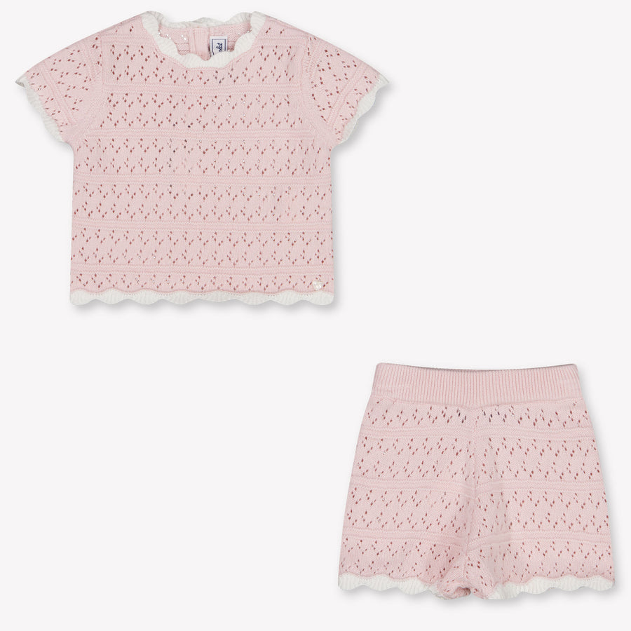 Tartine Et Chocolat Baby Girls Set In Light Pink
