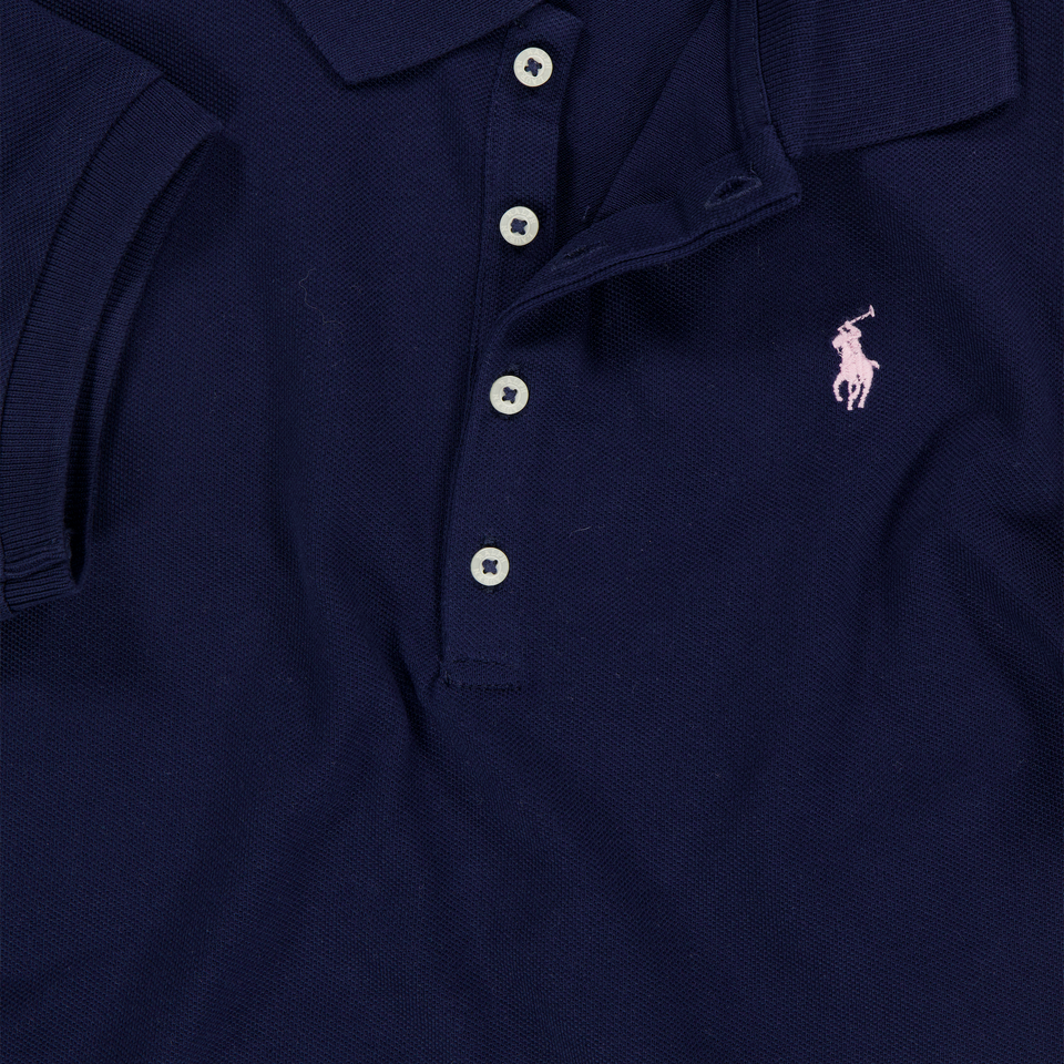 Ralph Lauren Kids Girls Polo In Navy