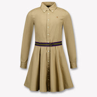 Ralph Lauren Kinder Meisjes Jurk In Khaki