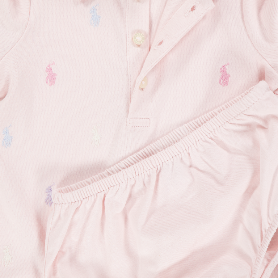 Ralph Lauren Baby Girls Dress In Light Pink