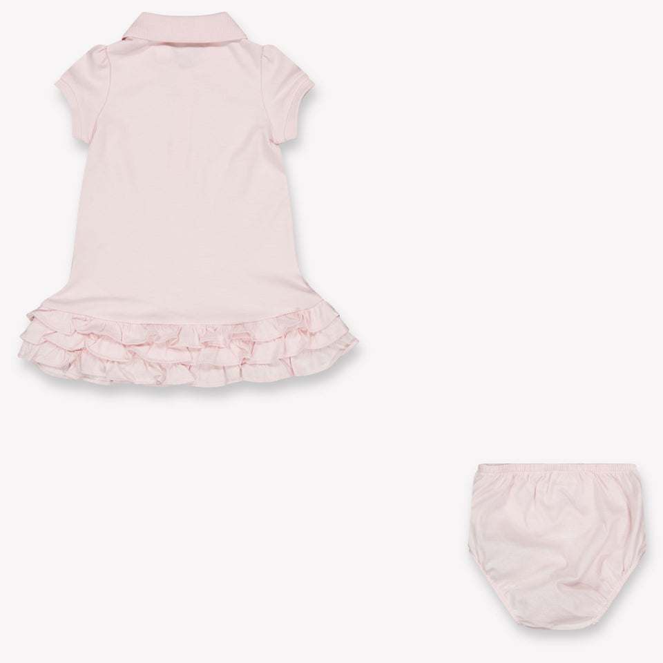 Ralph Lauren Baby Girls Dress In Light Pink