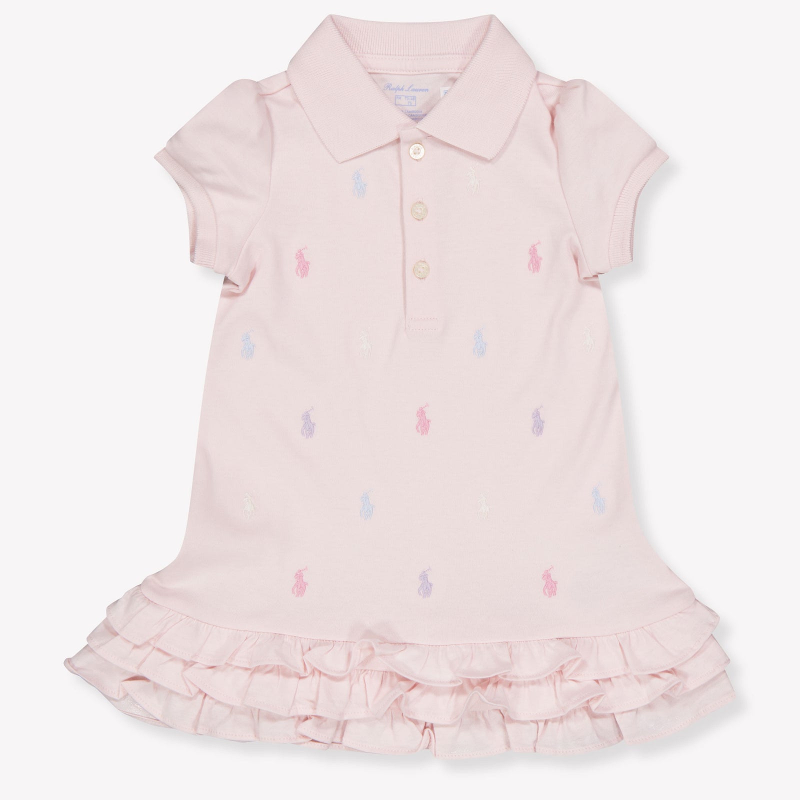 Ralph Lauren Baby Girls Dress In Light Pink