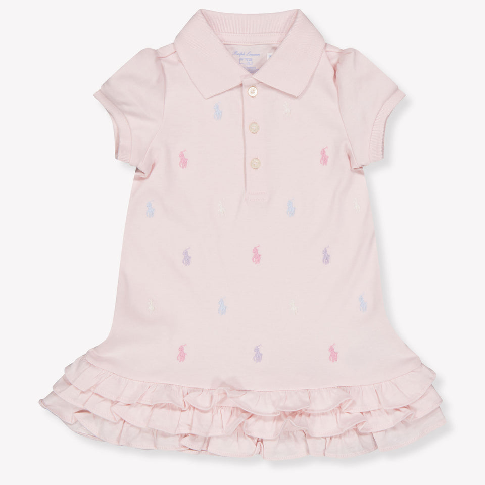 Ralph Lauren Baby Girls Dress In Light Pink