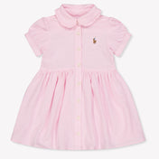 Ralph Lauren Baby Girls Dress In Light Pink