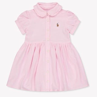 Ralph Lauren Baby Girls Dress In Light Pink