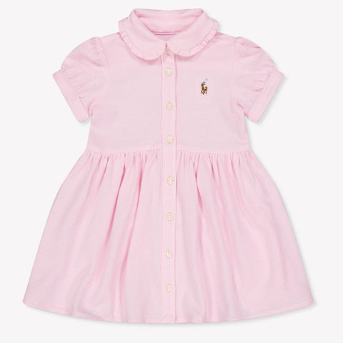 Ralph Lauren Baby Meisjes Jurk In Licht Roze
