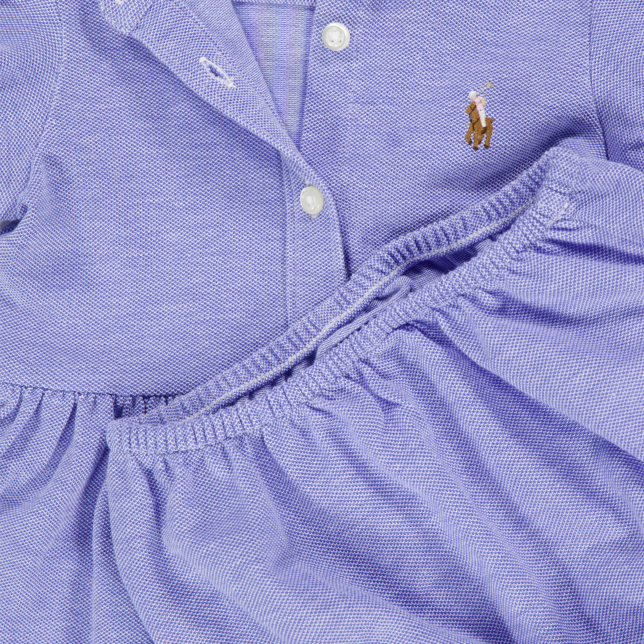 Ralph Lauren Baby Girls Dress In Light Blue