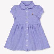 Ralph Lauren Baby Girls Dress In Light Blue