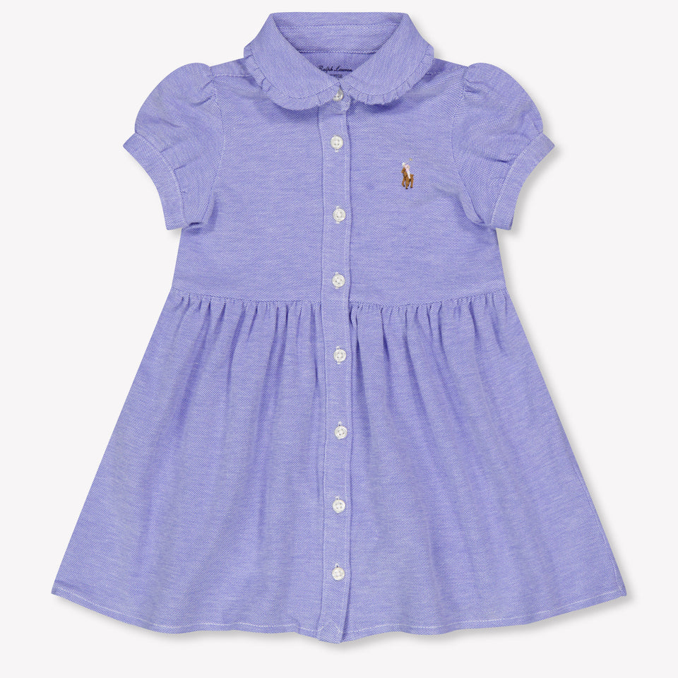 Ralph Lauren Baby Girls Dress In Light Blue