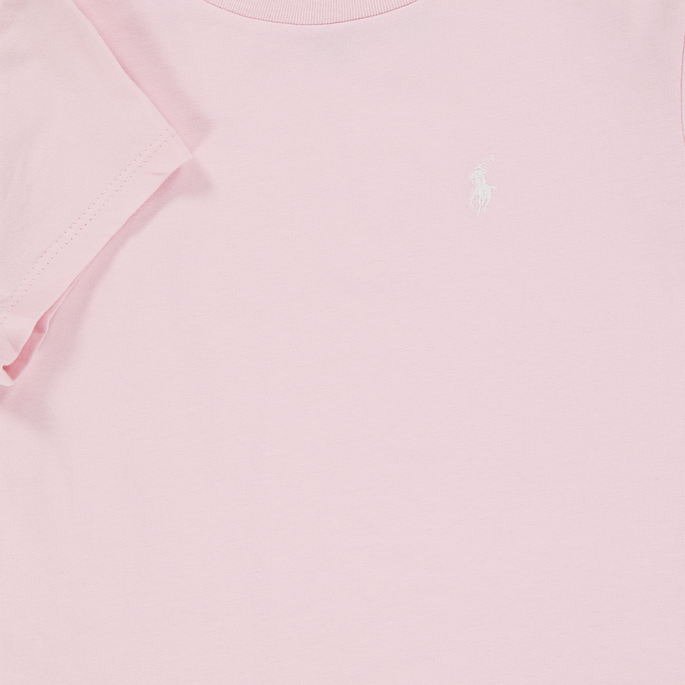 Ralph Lauren Kids Girls T-Shirt In Light Pink