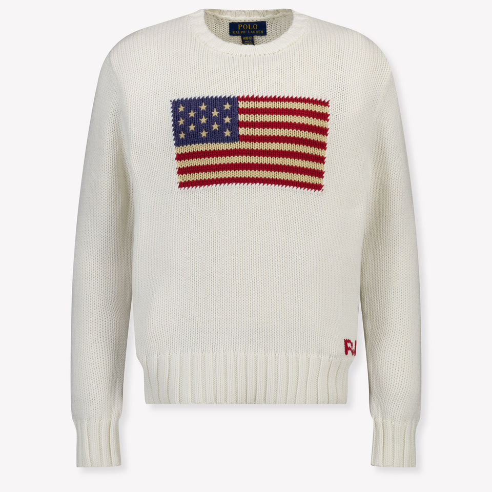 Ralph Lauren Kids Boys Sweater In White
