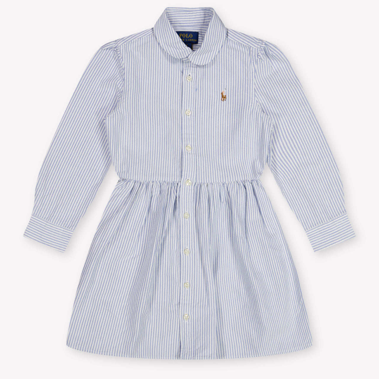 Ralph Lauren Kids Girls Dress In Light Blue