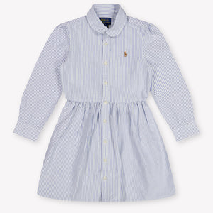 Ralph Lauren Kids Girls Dress In Light Blue