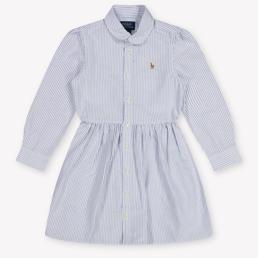 Ralph Lauren Kids Girls Dress In Light Blue