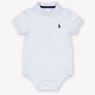 Ralph Lauren Baby Jongens Rompertje In Licht Blauw