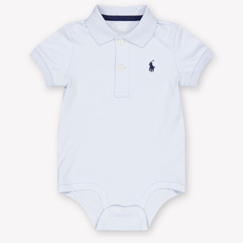 Ralph Lauren Baby Boys Romper In Light Blue