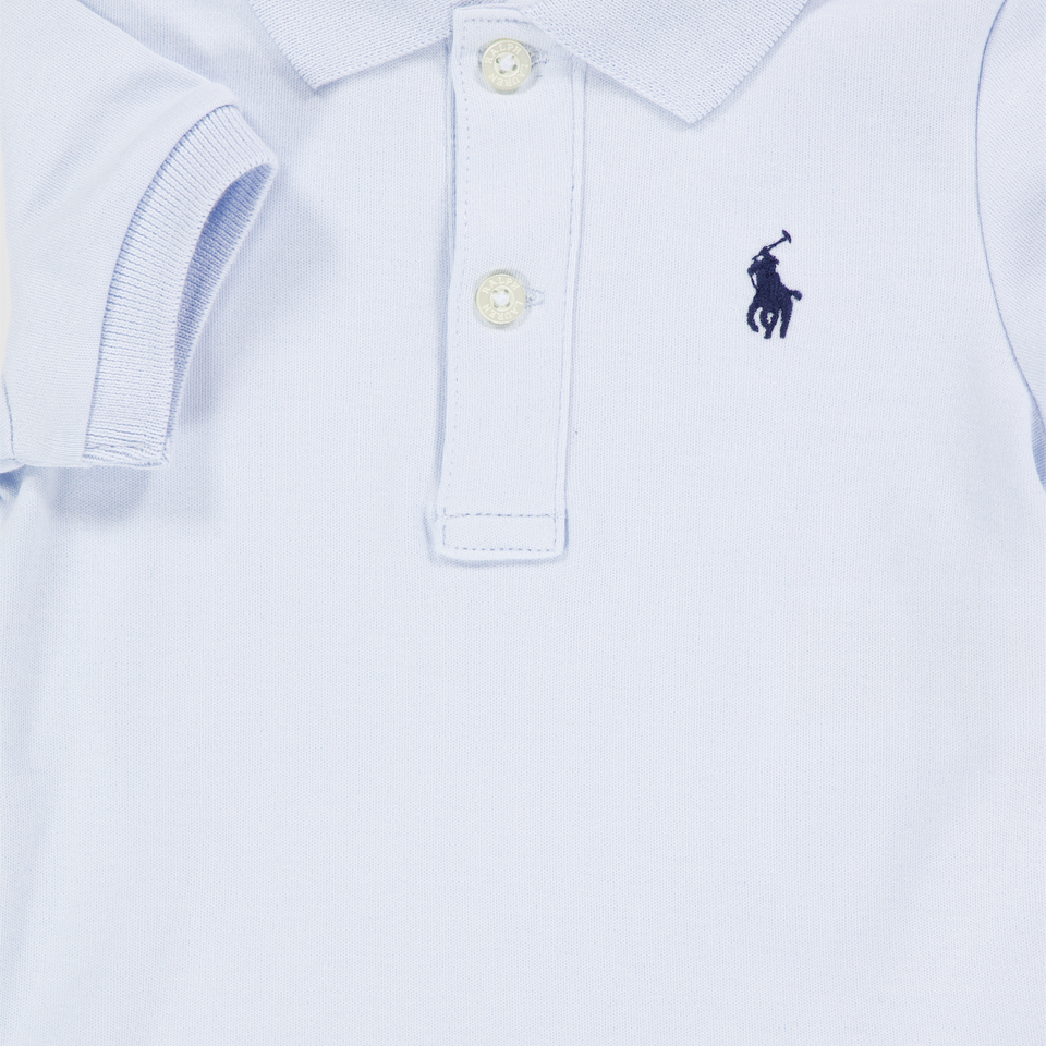 Ralph Lauren Baby Jongens Rompertje In Licht Blauw