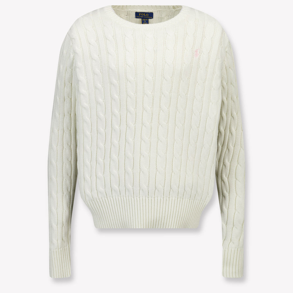 Ralph Lauren Kids Girls Sweater In OffWhite