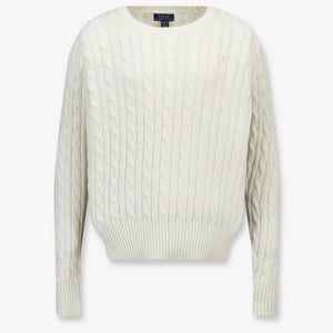 Ralph Lauren Kinder Meisjes Trui In Off White