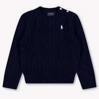Ralph Lauren Kids Girls Sweater In Navy