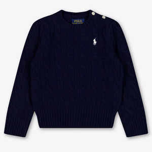 Ralph Lauren Kids Girls Sweater In Navy