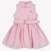Ralph Lauren Baby Meisjes Jurk In Licht Roze