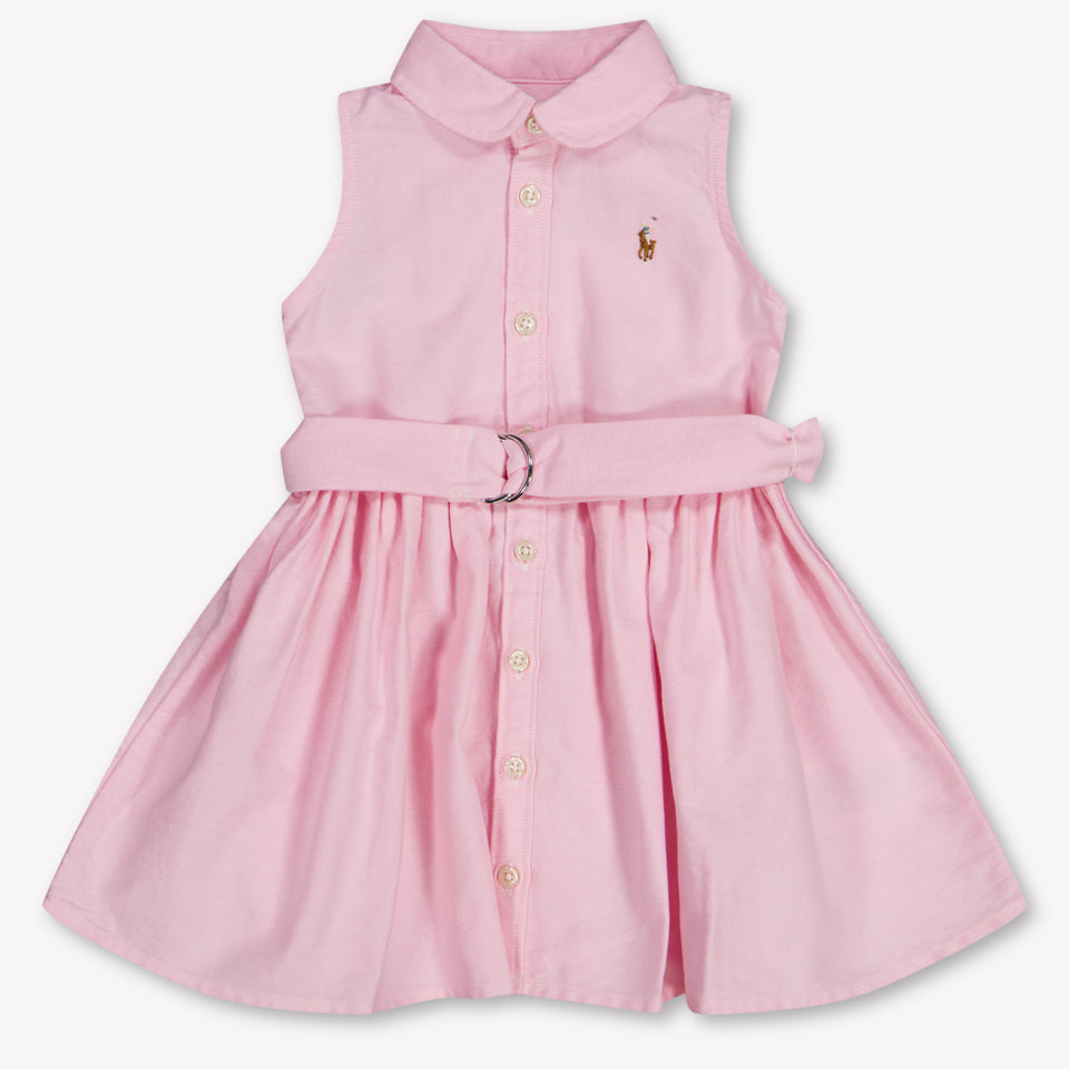 Ralph Lauren Baby Meisjes Jurk In Licht Roze