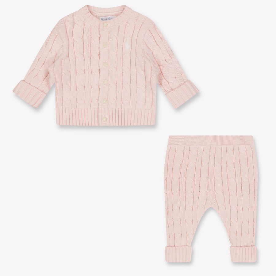 Ralph Lauren Baby Meisjes Setje In Licht Roze