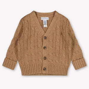 Ralph Lauren Baby Boys Cardigan In Camel