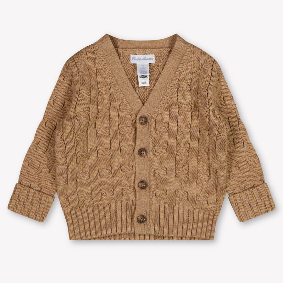 Ralph Lauren Baby Boys Cardigan In Camel