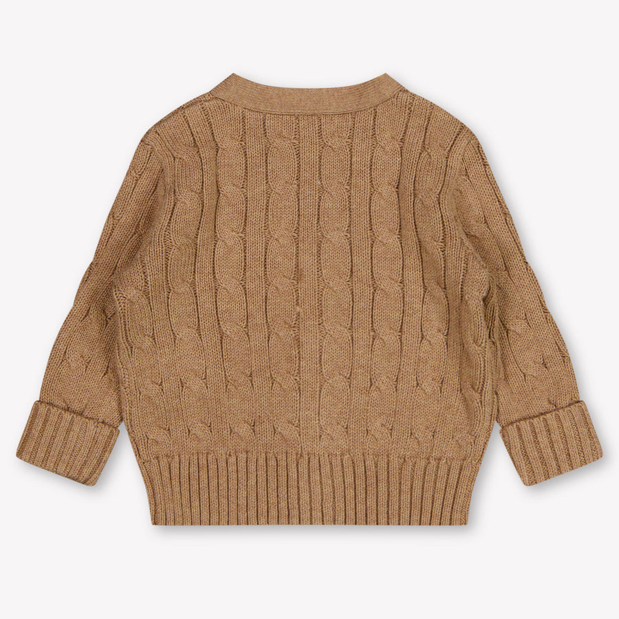 Ralph Lauren Baby Boys Cardigan In Camel