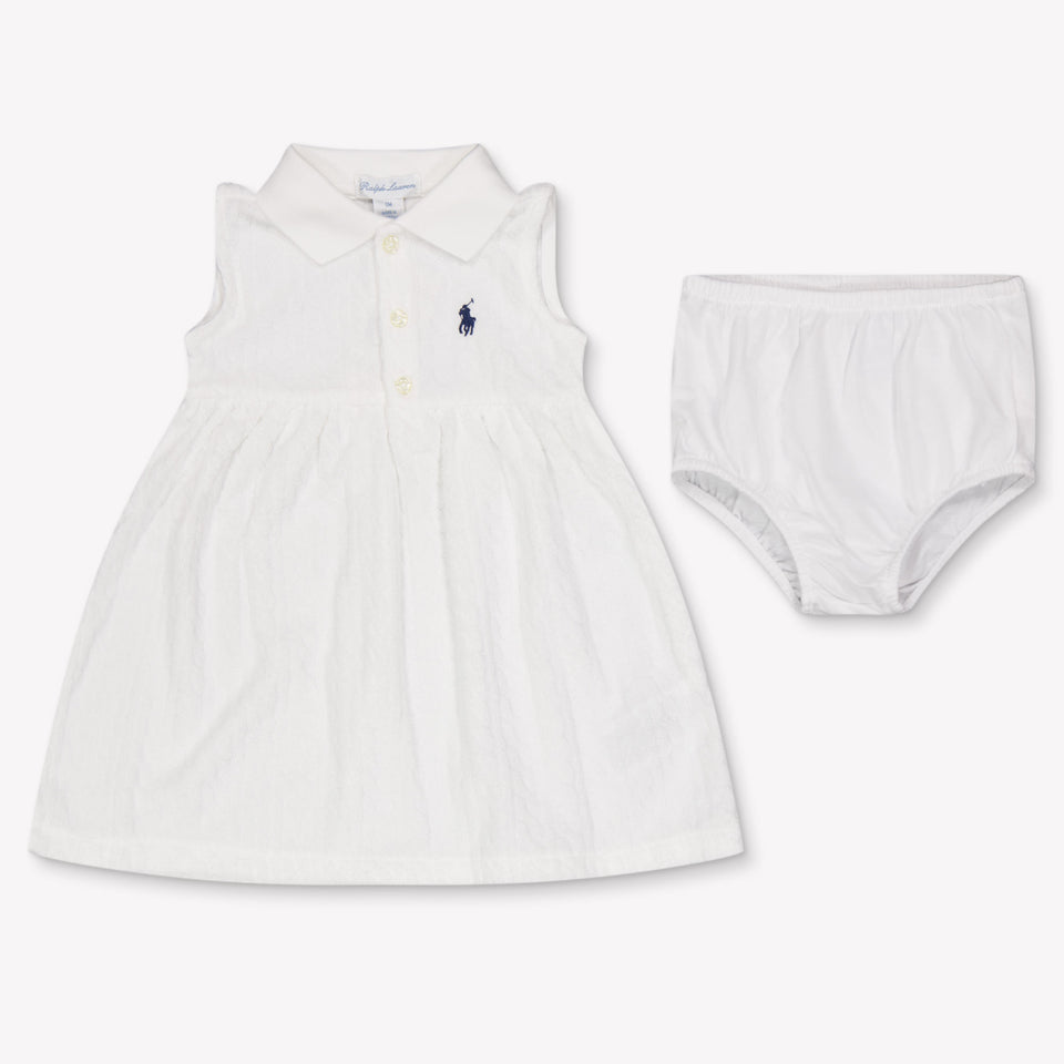 Ralph Lauren Baby Meisjes Jurk In Wit