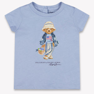 Ralph Lauren Baby Girls T-Shirt In Light Blue