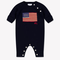 Ralph Lauren Baby Boys Playsuit In Navy