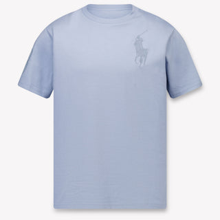 Ralph Lauren Kids Boys T-Shirt In Light Blue