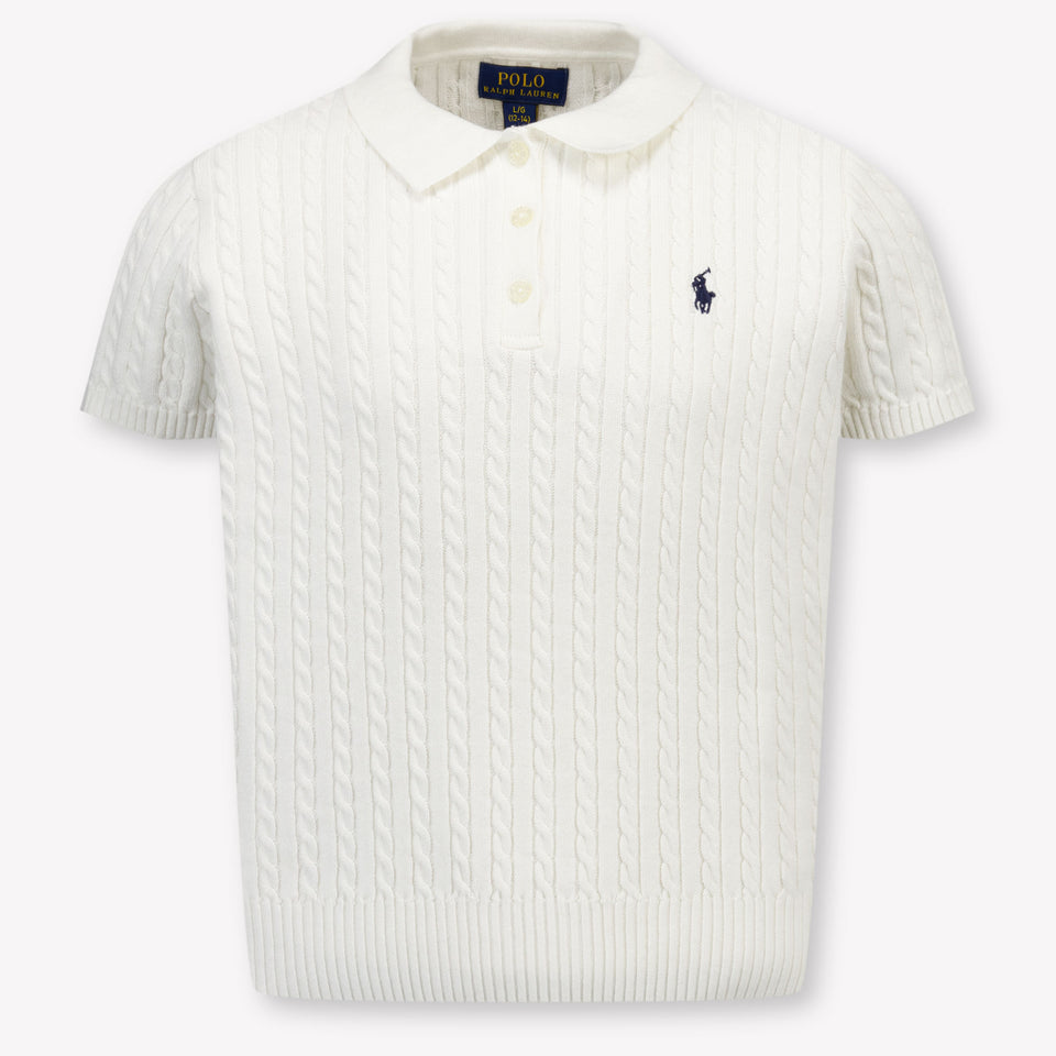 Ralph Lauren Kids Girls Polo In White