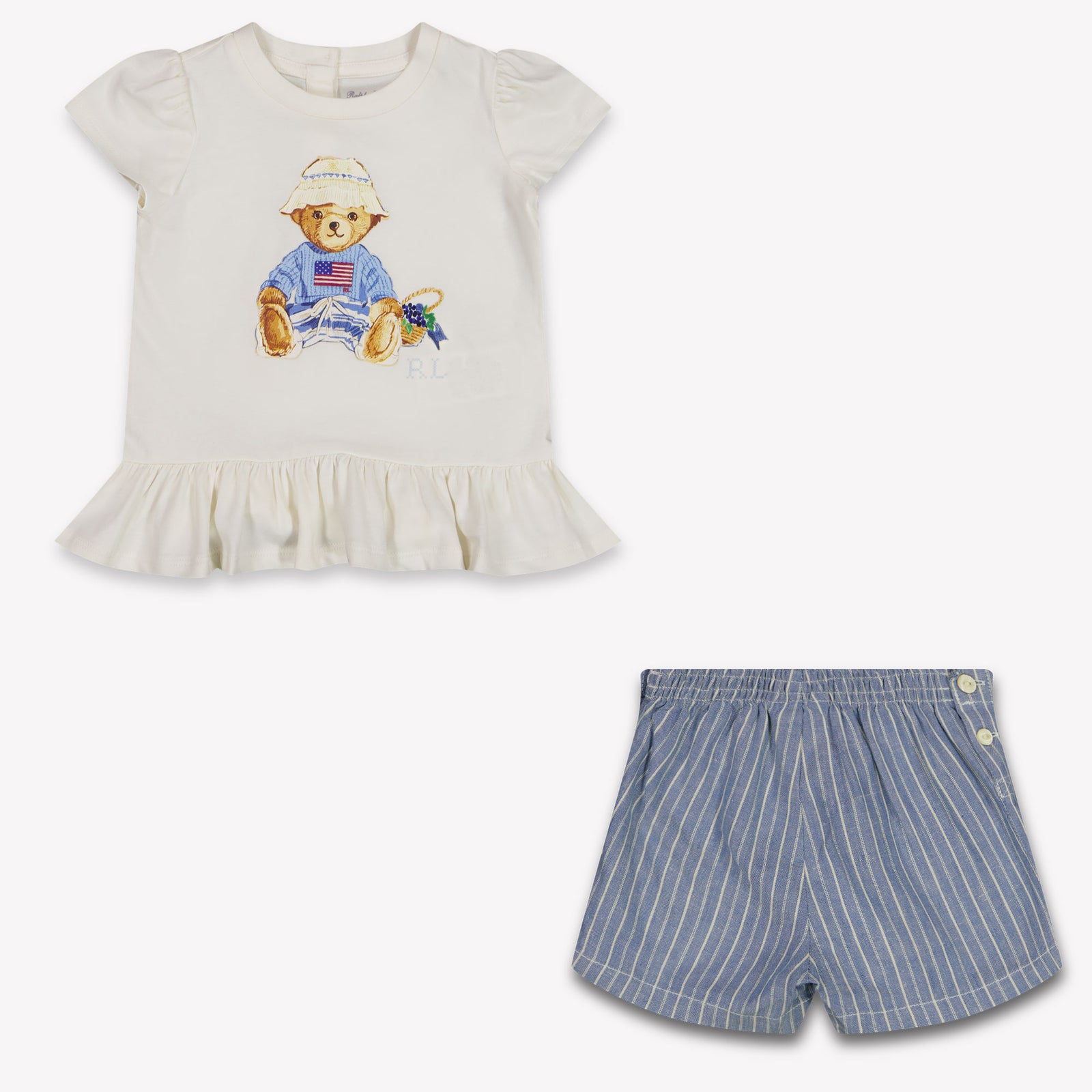 Ralph Lauren Baby Meisjes Setje In Off White