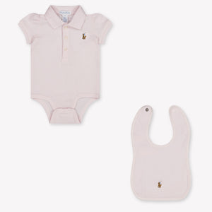 Ralph Lauren Baby Unisex Romper In Light Pink