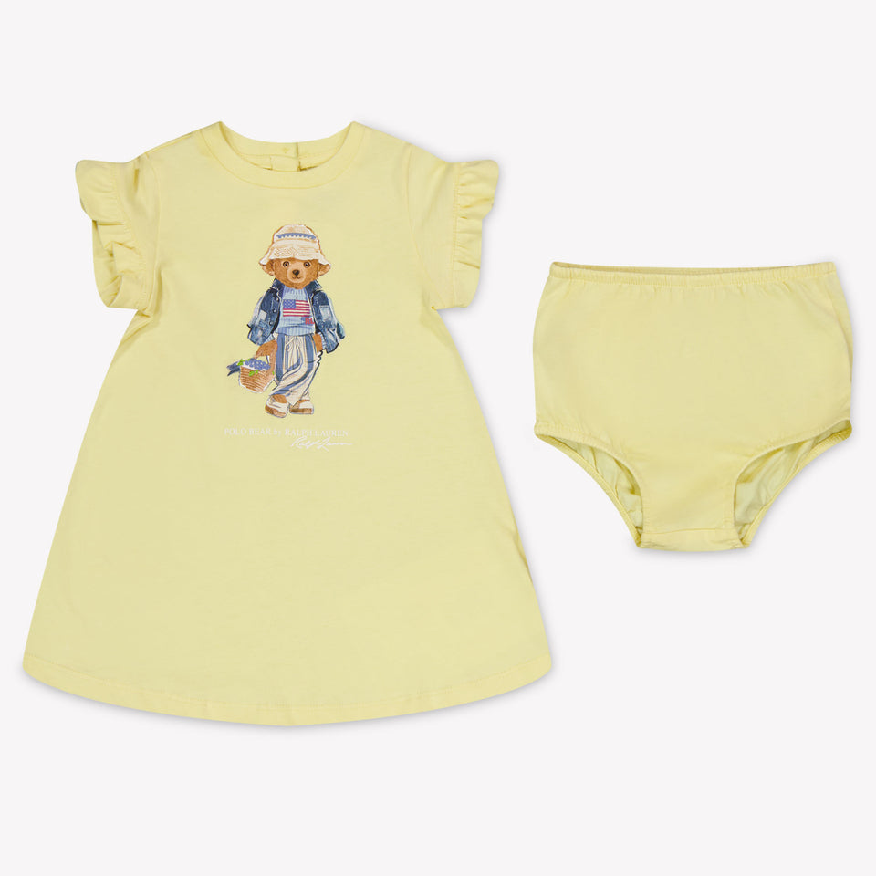 Ralph Lauren Baby Meisjes Jurk In Geel