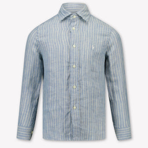 Ralph Lauren Kinder Jongens Blouse In Licht Blauw