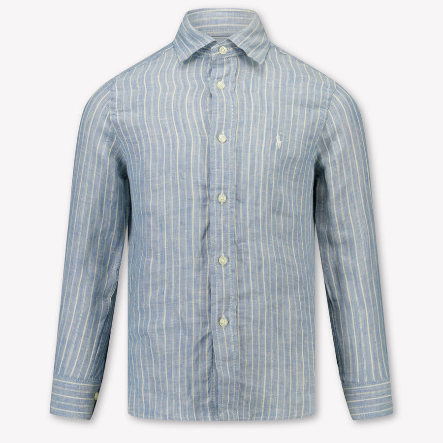 Ralph Lauren Kinder Jongens Blouse In Licht Blauw