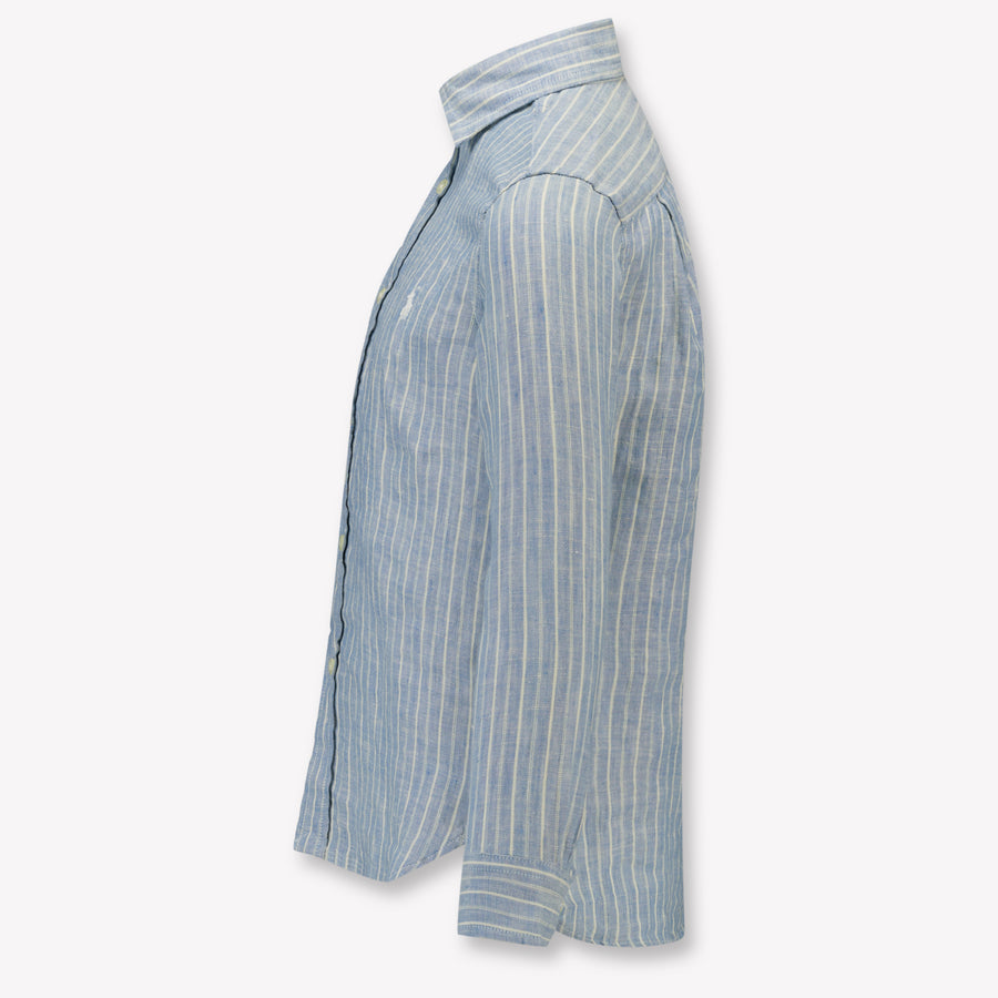 Ralph Lauren Kinder Jongens Blouse In Licht Blauw