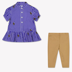 Ralph Lauren Baby Meisjes Setje In Blauw