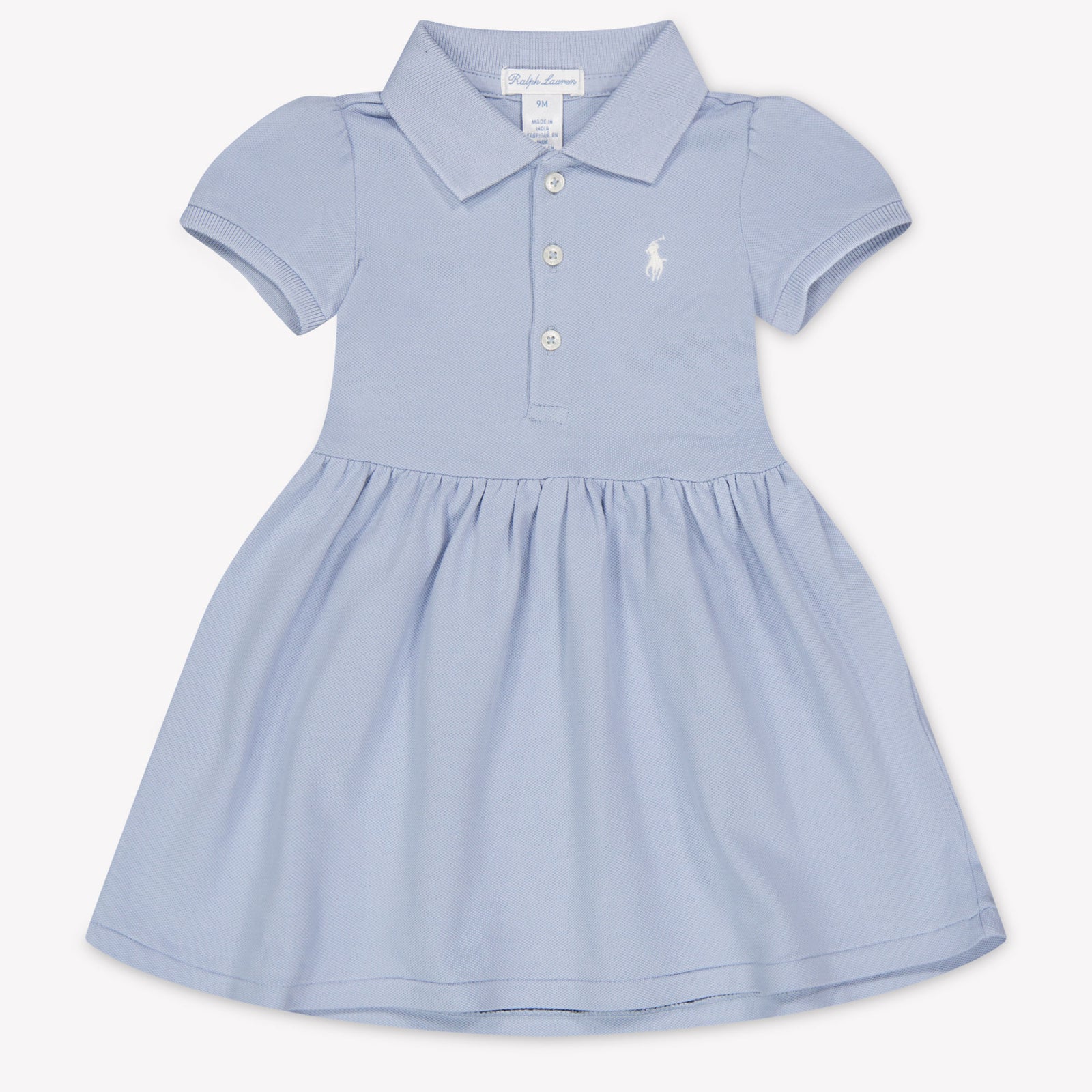 Ralph Lauren Baby Meisjes Jurk In Licht Blauw
