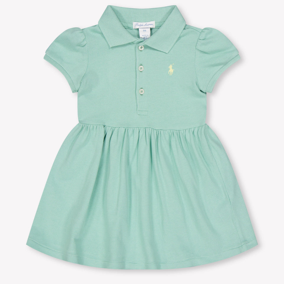 Ralph Lauren Baby Meisjes Jurk In Licht Groen