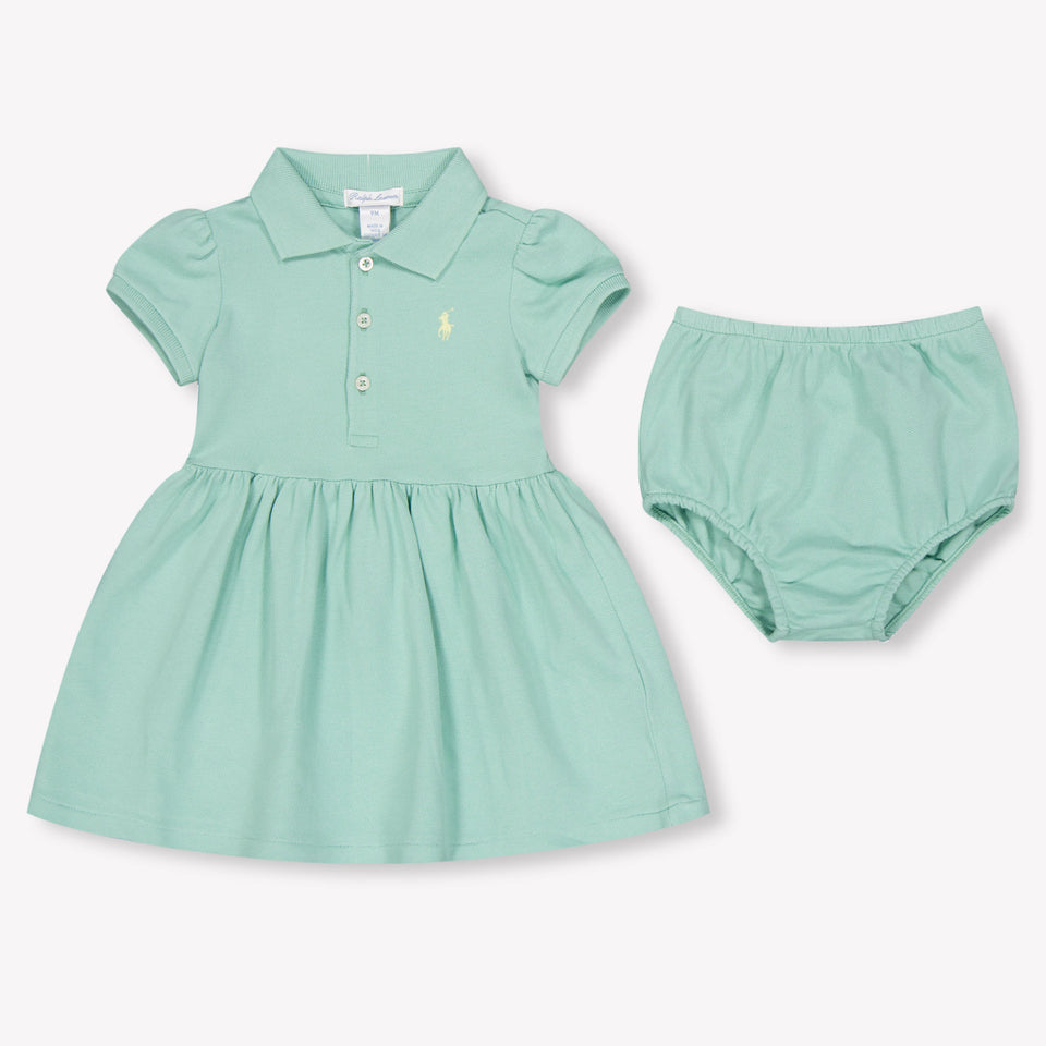 Ralph Lauren Baby Meisjes Jurk In Licht Groen